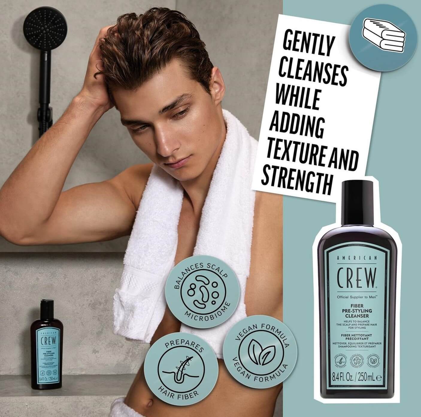 AMERICAN CREW Mens Fiber Pre-Styling Cleanser