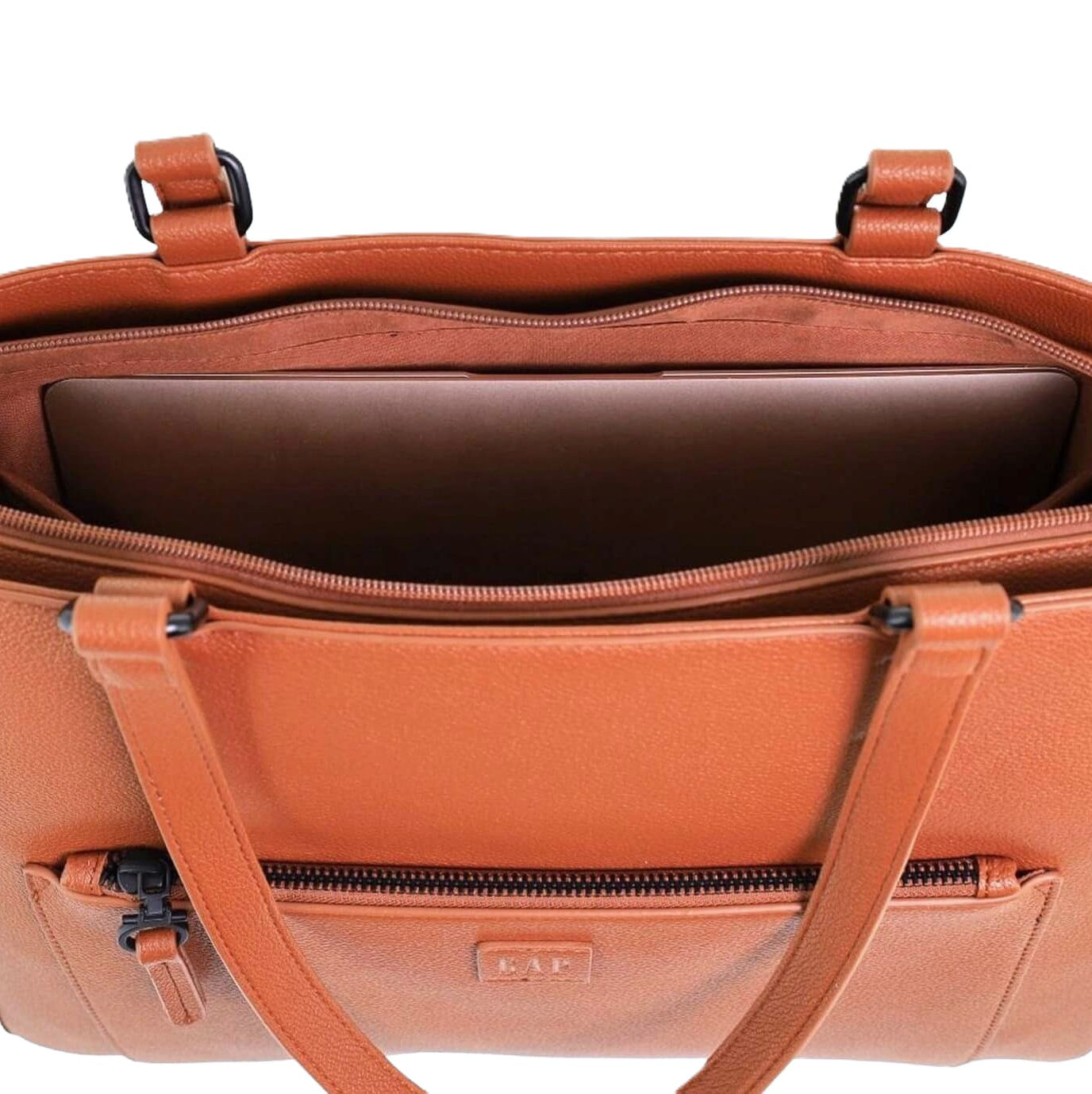 GAP Ladies Vegan Leather Modern Business Bag in Tan
