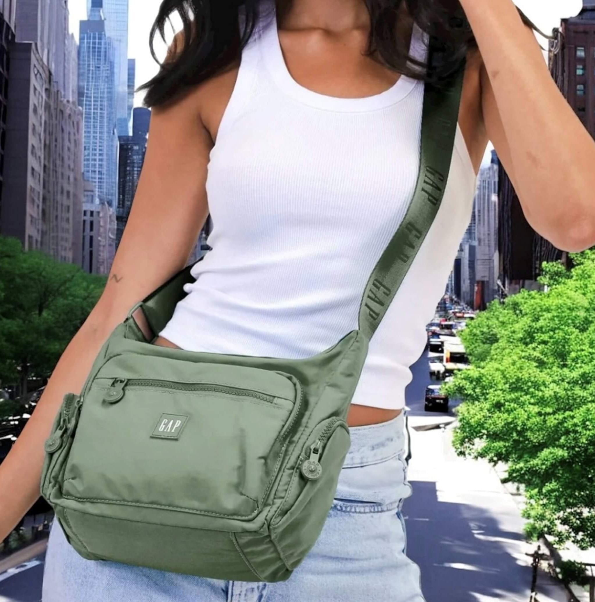 GAP Nylon Ladies Crossbody Bag in Twig
