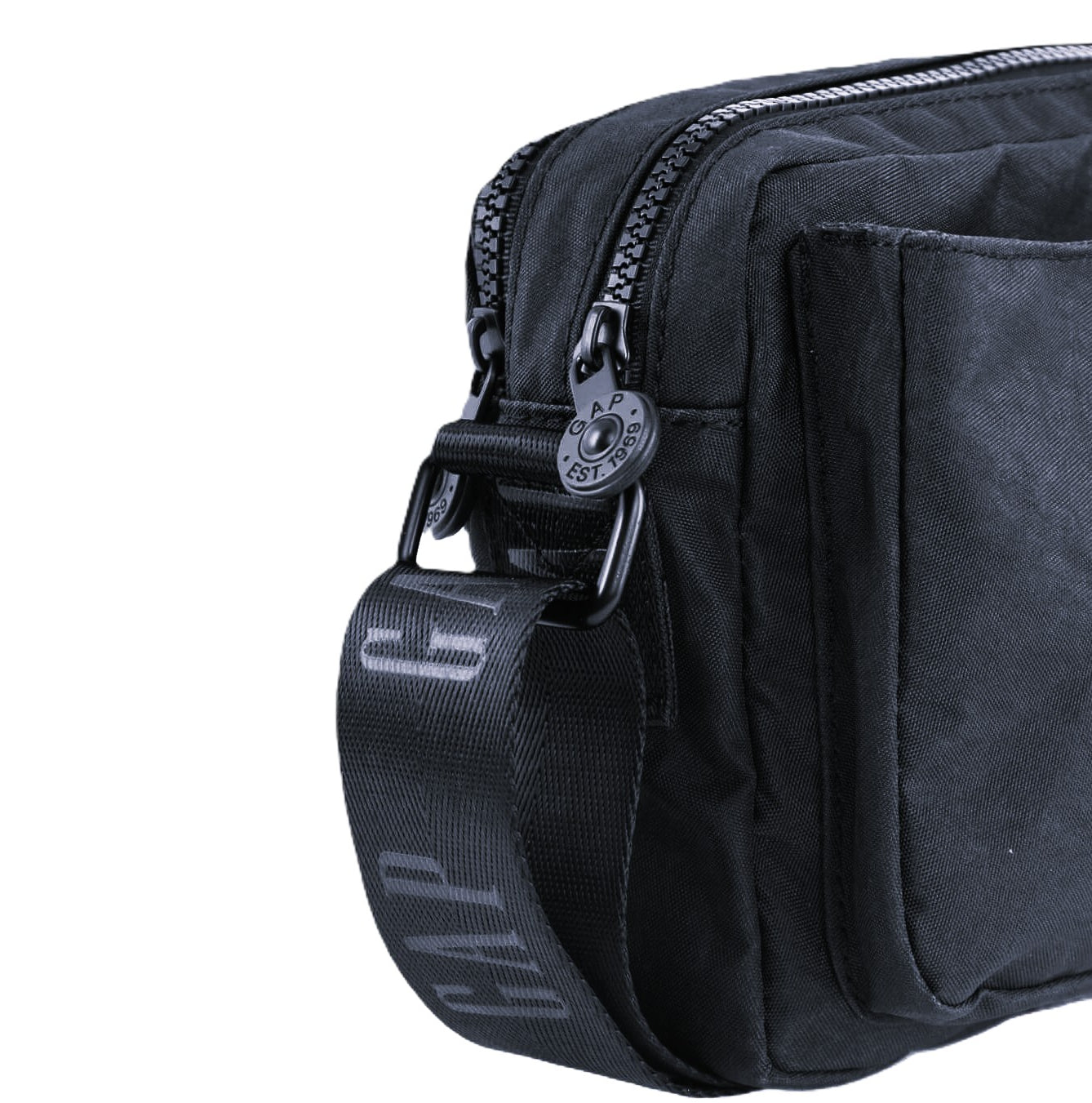 GAP Ladies RFID Nylon Crossbody Bag in Black