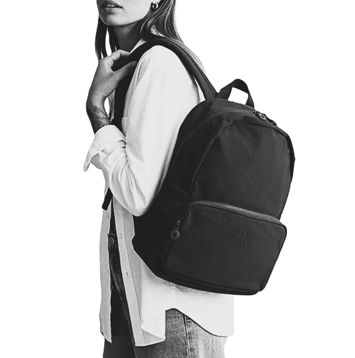 GAP Unisex Explorer Nylon Backpack in Black