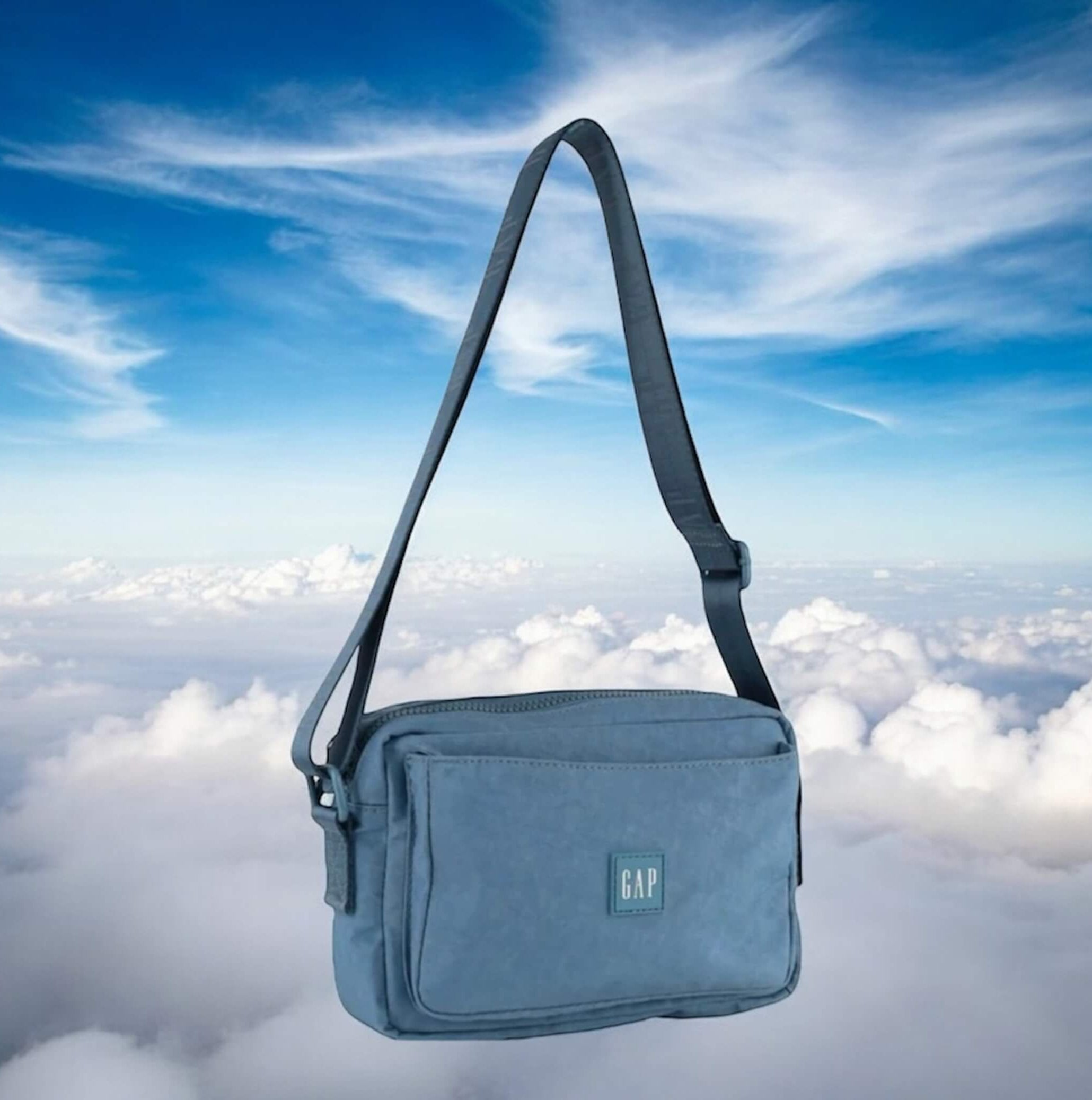 GAP Ladies RFID Nylon Crossbody Bag in Blue Ice