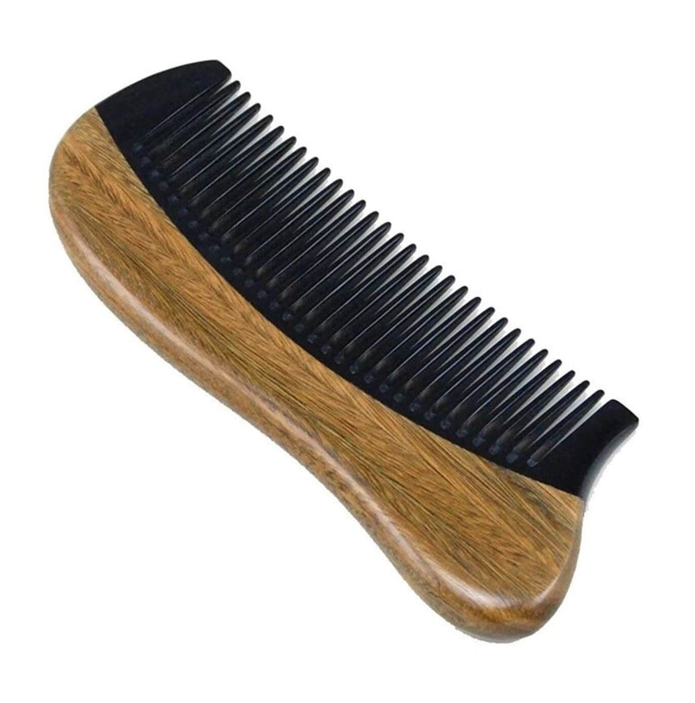 Green Sandalwood Black-Ox Hair/Beard Comb