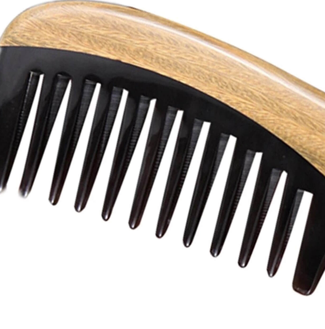 Green Sandalwood Black-Ox Handle Hair Comb