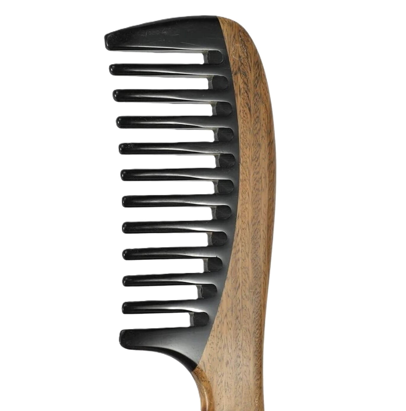 Green Sandalwood Black-Ox Handle Hair Comb