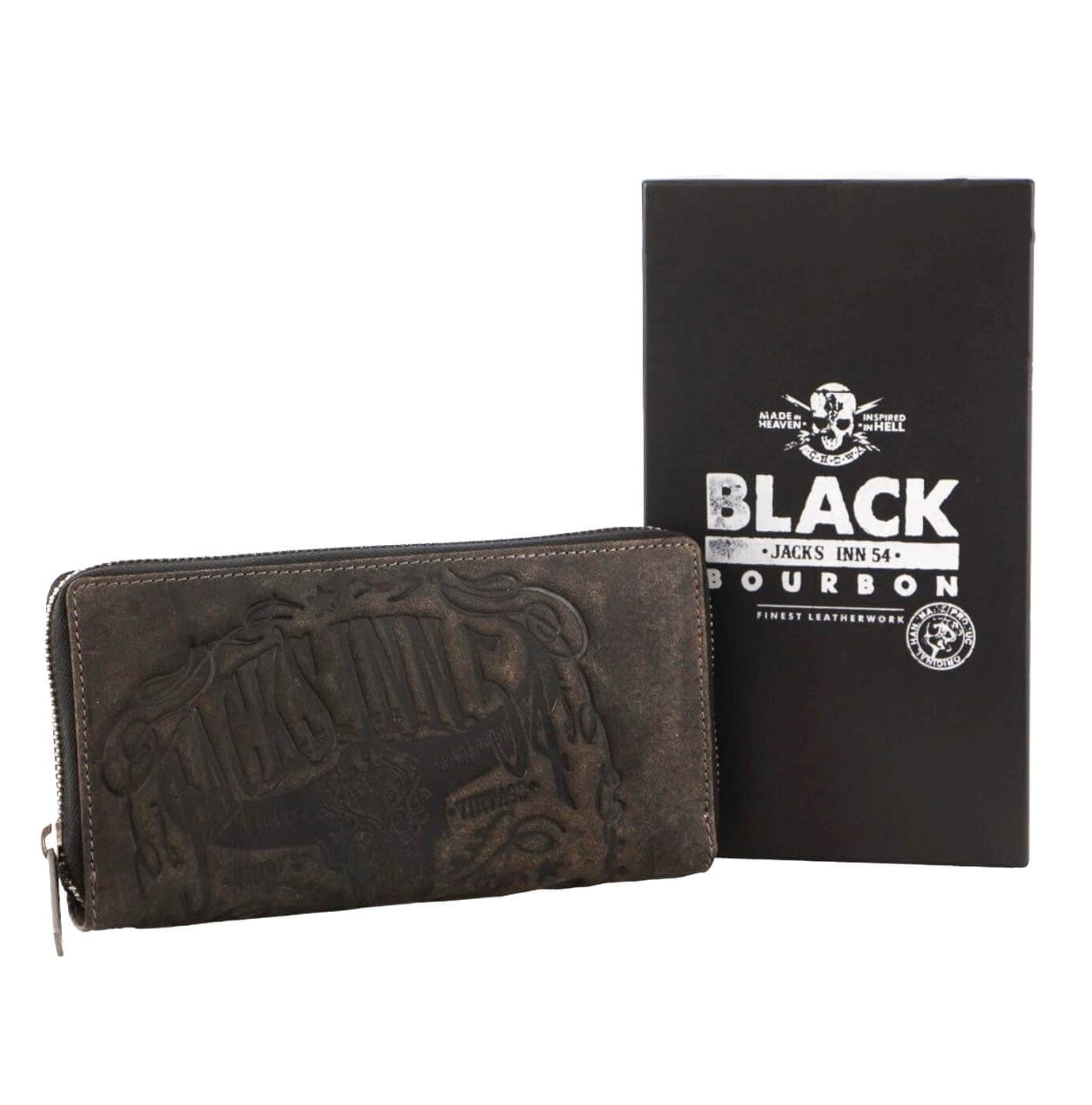 Jacks Inn 54 (JACK-20) Liquor Ladies Leather Wallet/Brown