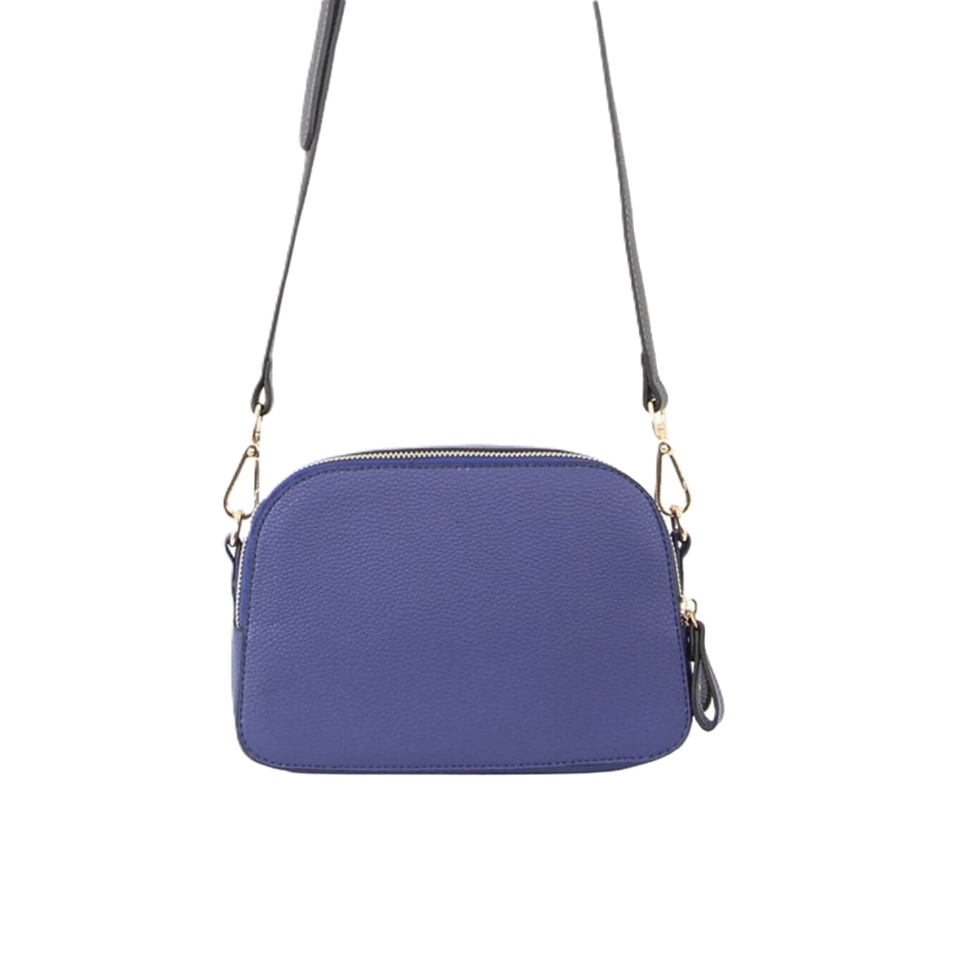 Milleni Ladies Double Zip Fashion Crossbody Clutch Bag in Navy