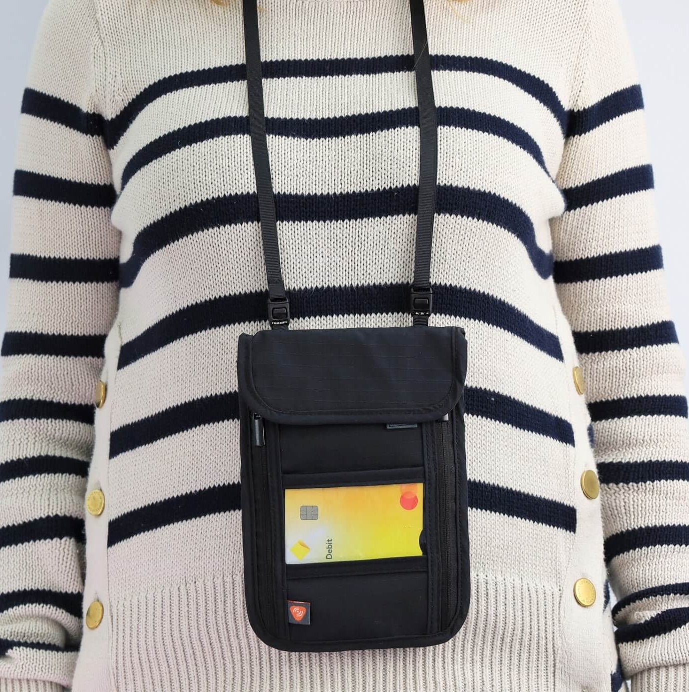 Milleni RFID Travel Neck Stash/Black