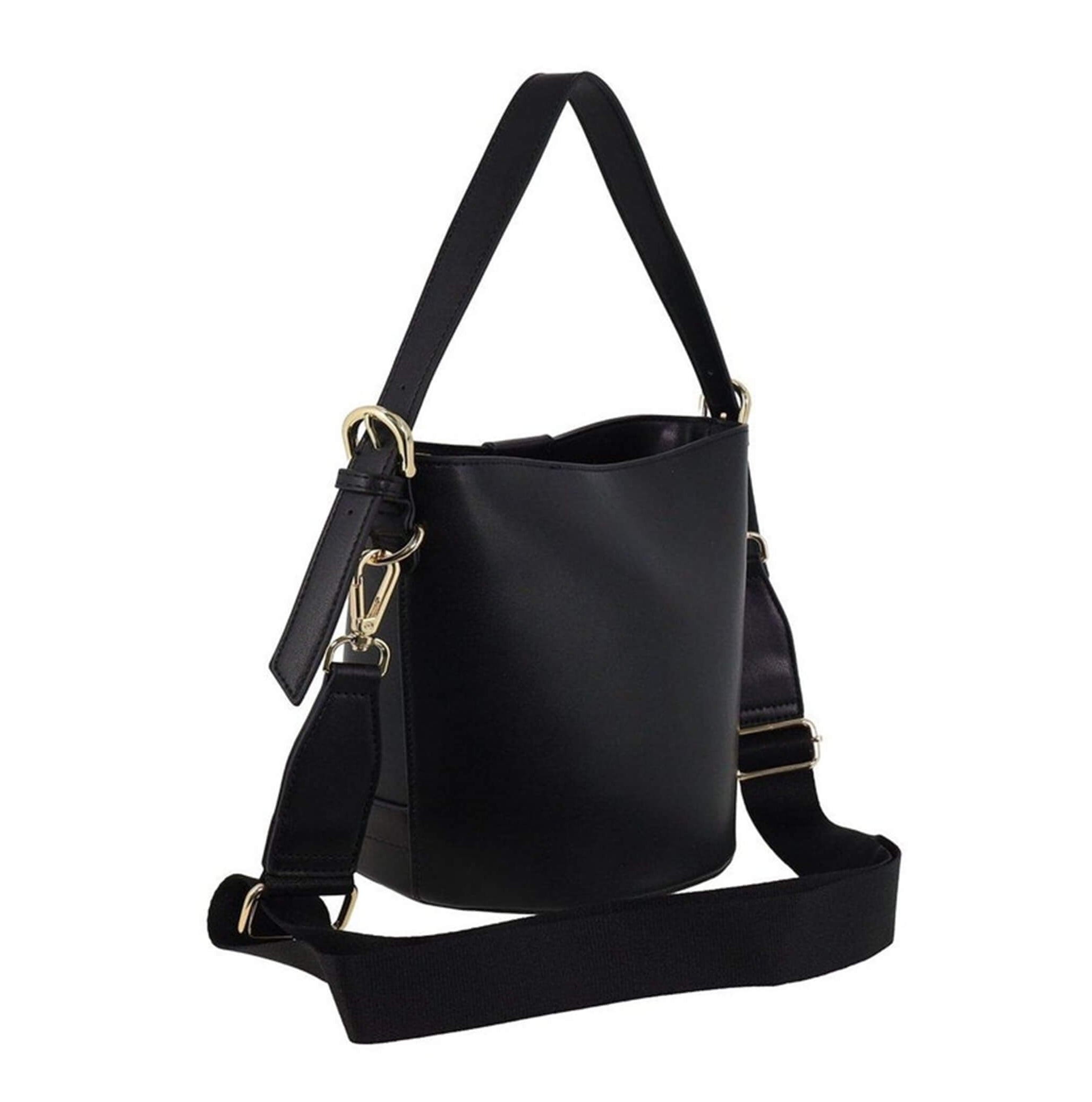 Milleni PV4033 Black Ladies Vegan Leather Bucket Crossbody Bag
