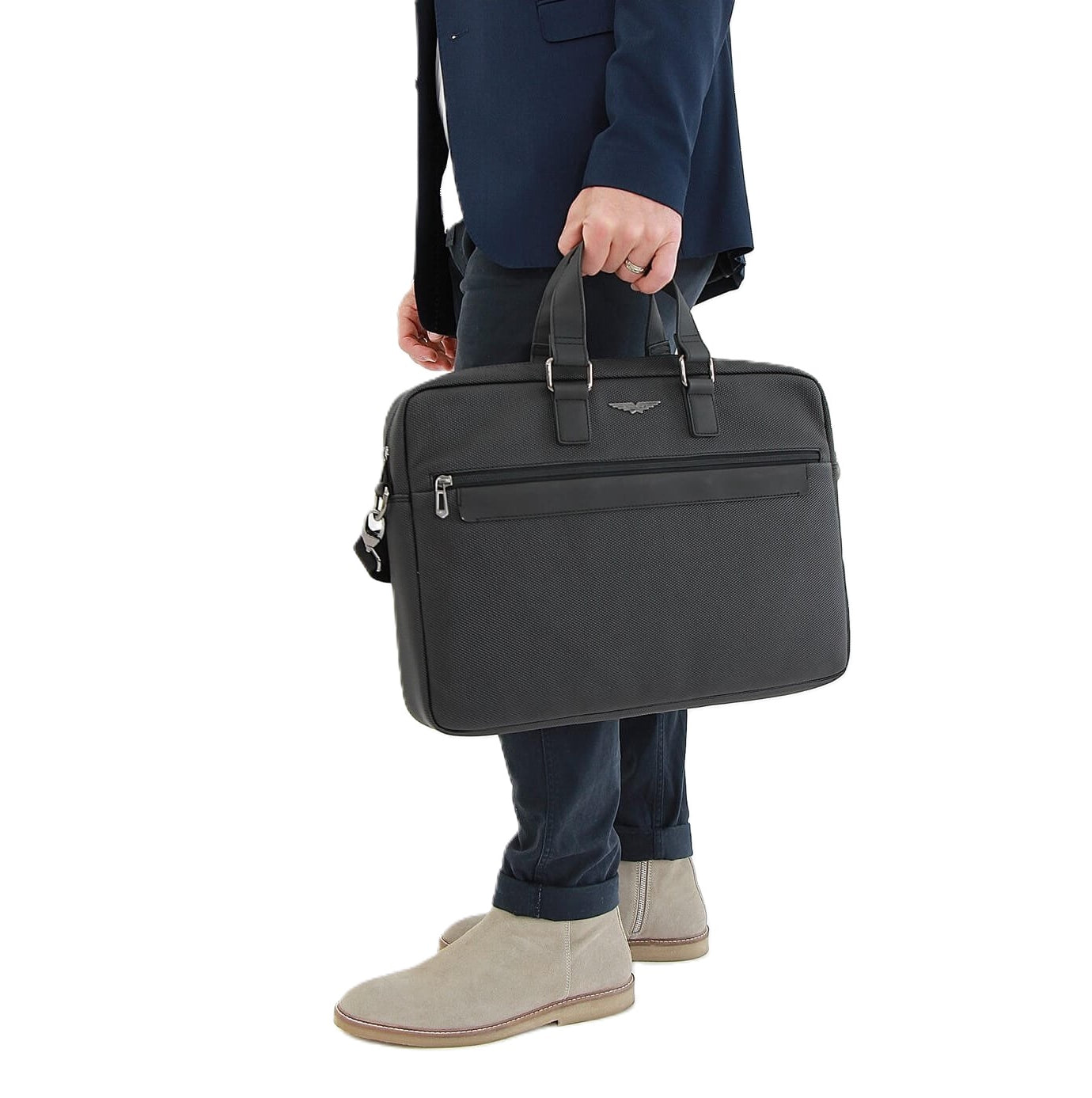 Police Wings 16-inch Men's Laptop-Business Bag in Black