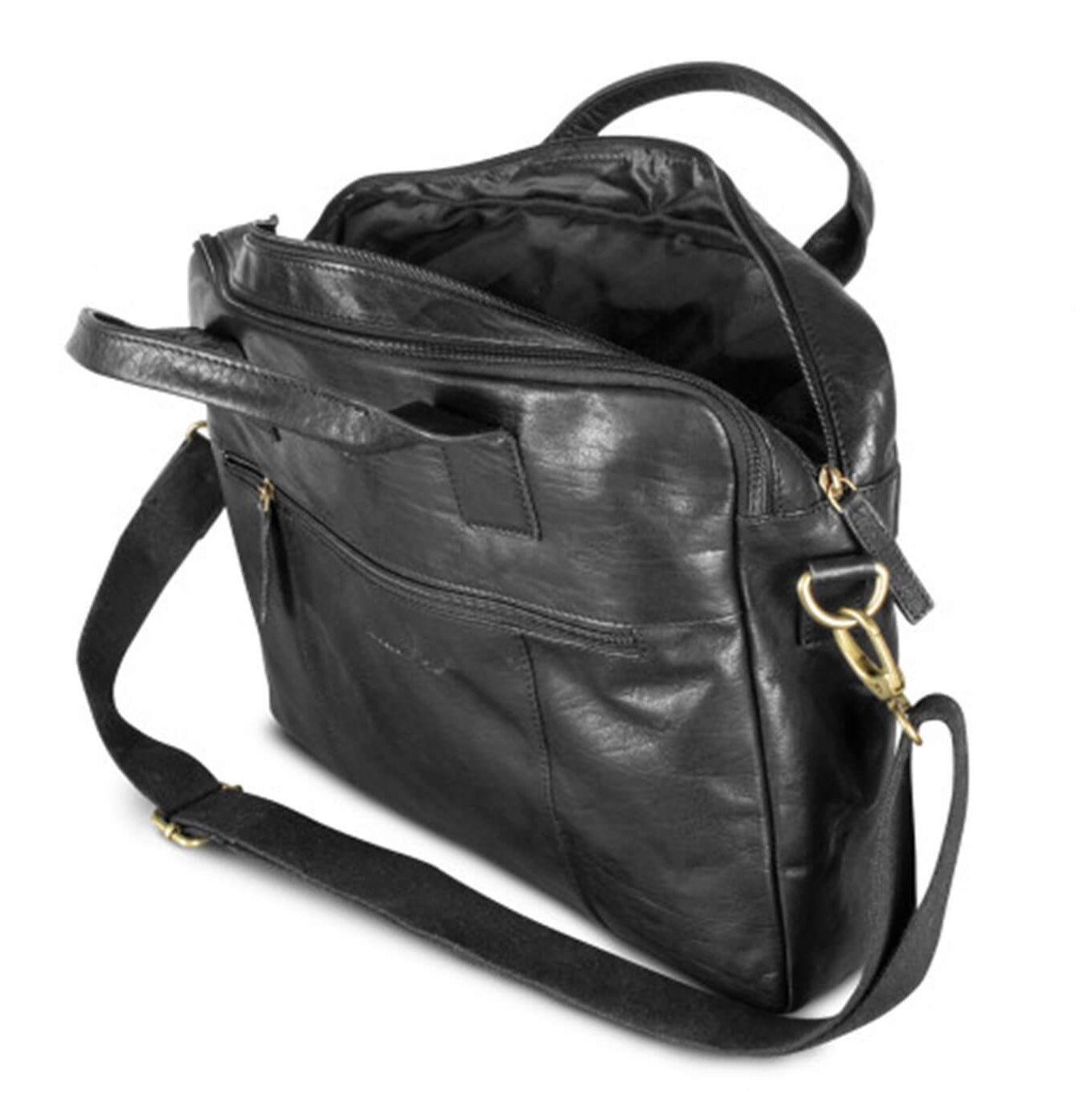 Pierre Cardin PC2807 Rustic Leather Computer Bag/Black