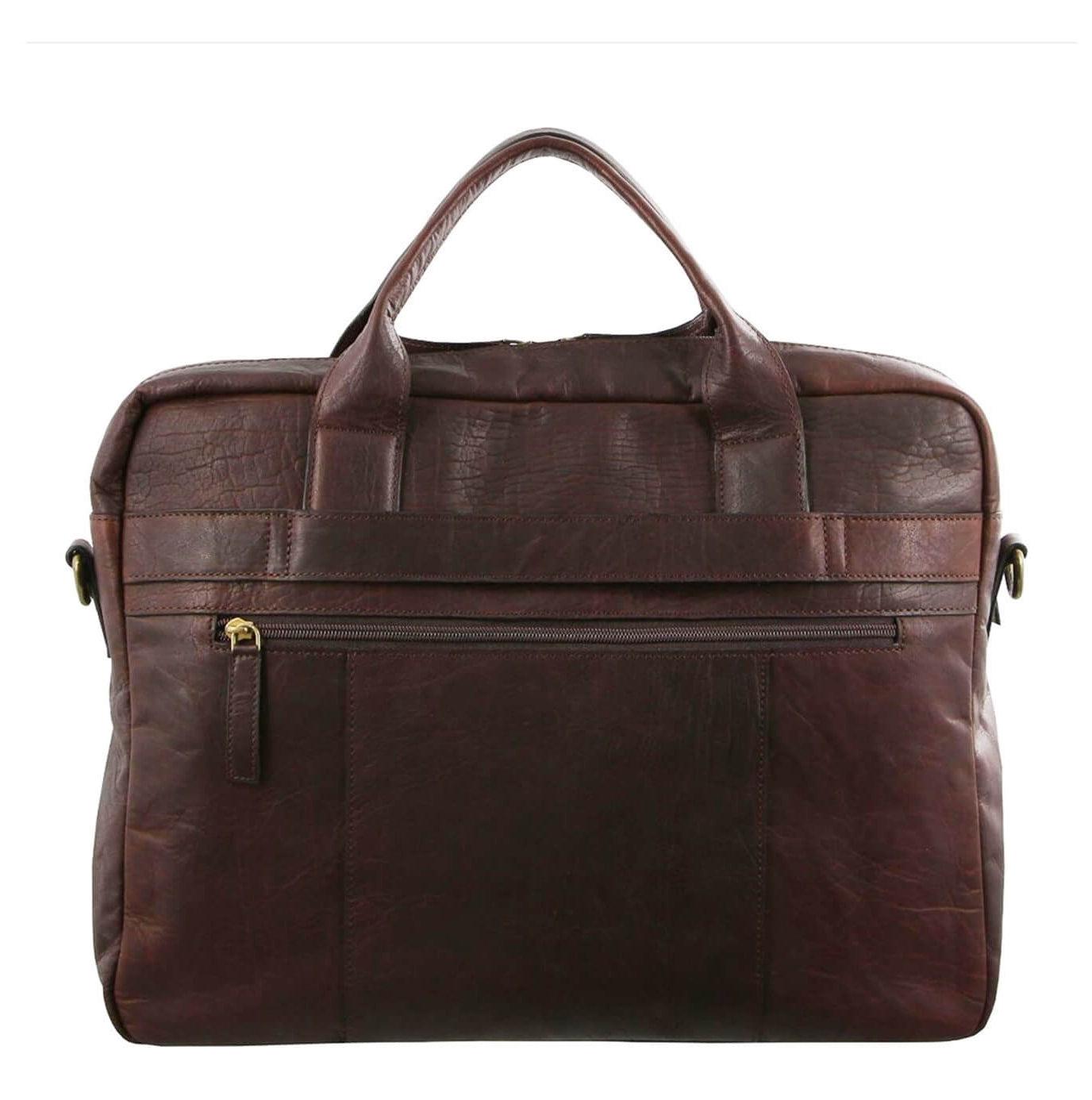 Pierre Cardin PC2807 Rustic Leather Computer Bag/Chestnut