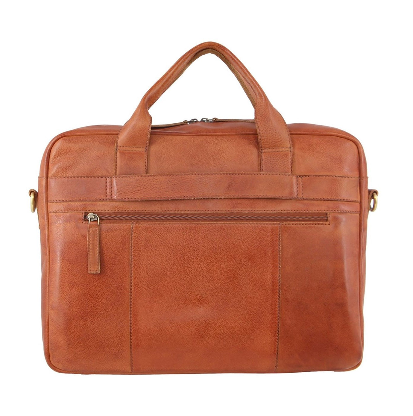 Pierre Cardin PC2807 Rustic Leather Computer Bag/Cognac