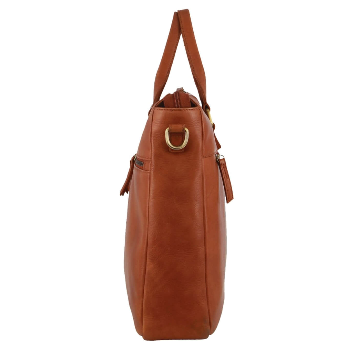 Pierre Cardin PC3709 Leather Business Briefcase-Messenger Bag/Cognac