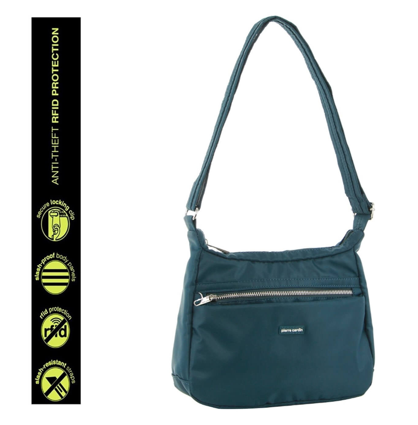 Pierre Cardin PC2642 Anti-Theft RFID Cross Body Bag/Teal