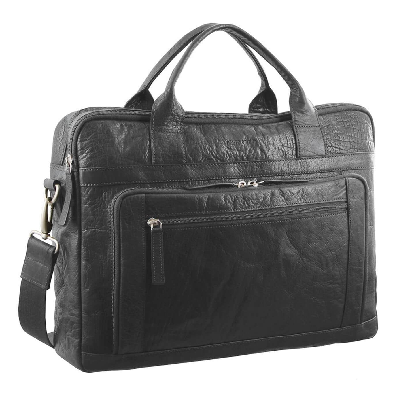 Pierre Cardin PC2797 Rustic Leather Computer-Business Bag/Black