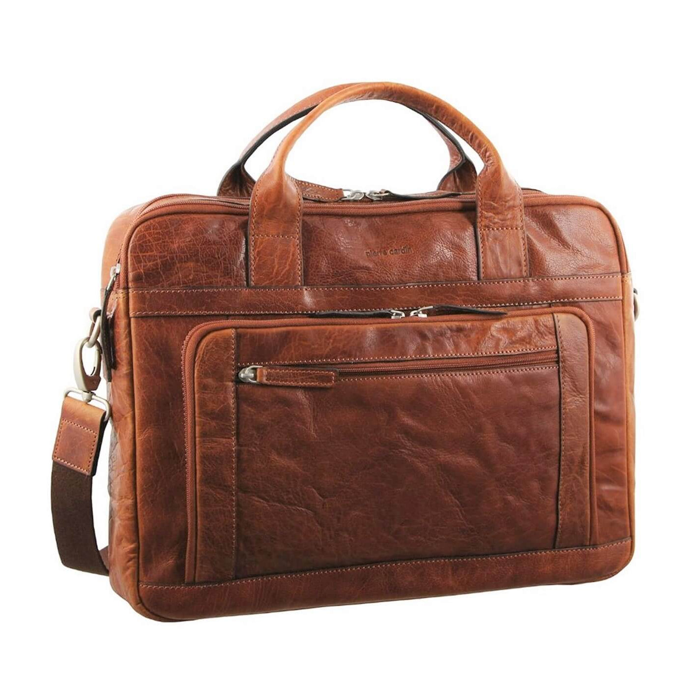 Pierre Cardin PC2797 Rustic Leather Computer-Business Bag/Chestnut