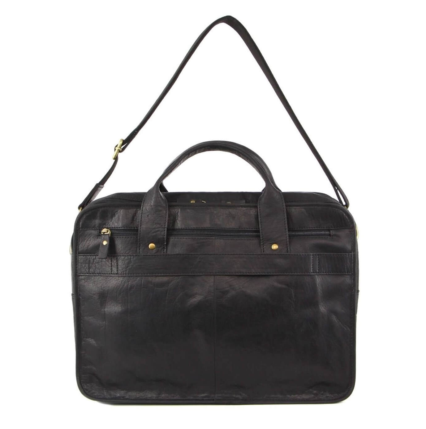 Pierre Cardin PC3135 Italian Rustic Leather Computer Bag/Black