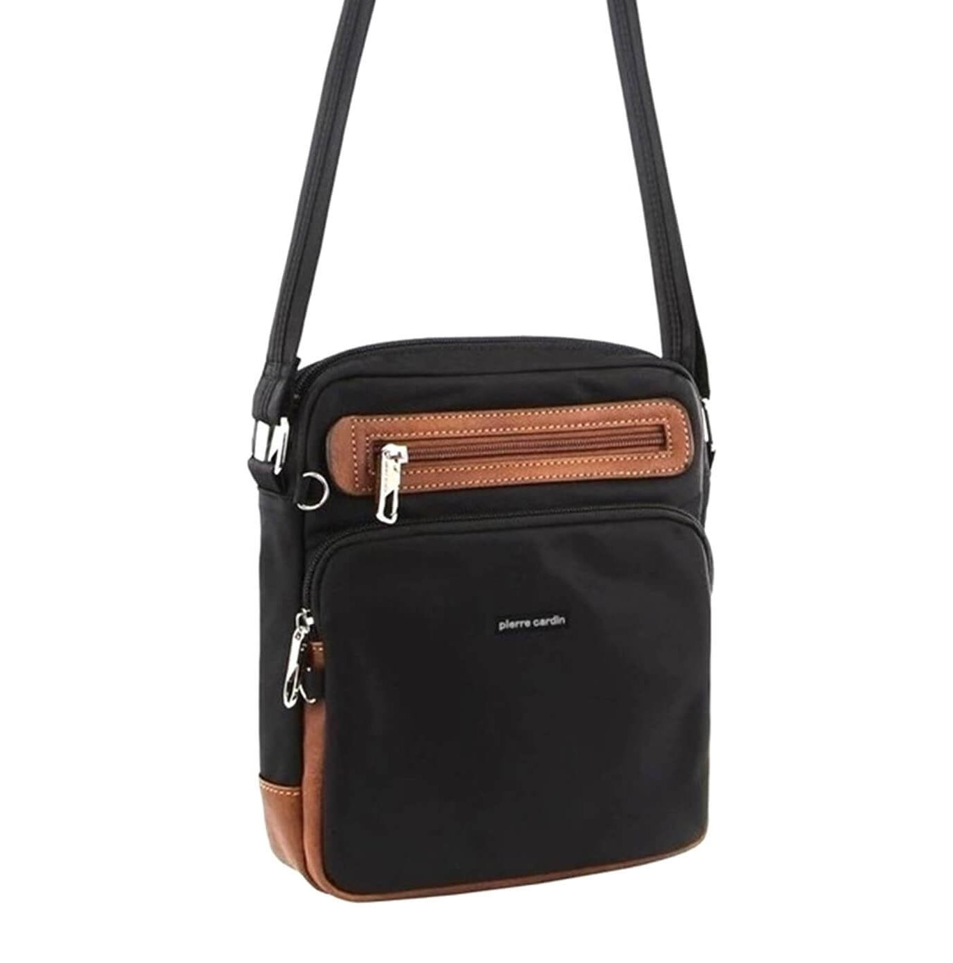 Pierre Cardin PC3265 Nylon Anti-Theft 2-Tone Cross Body-bag/Black