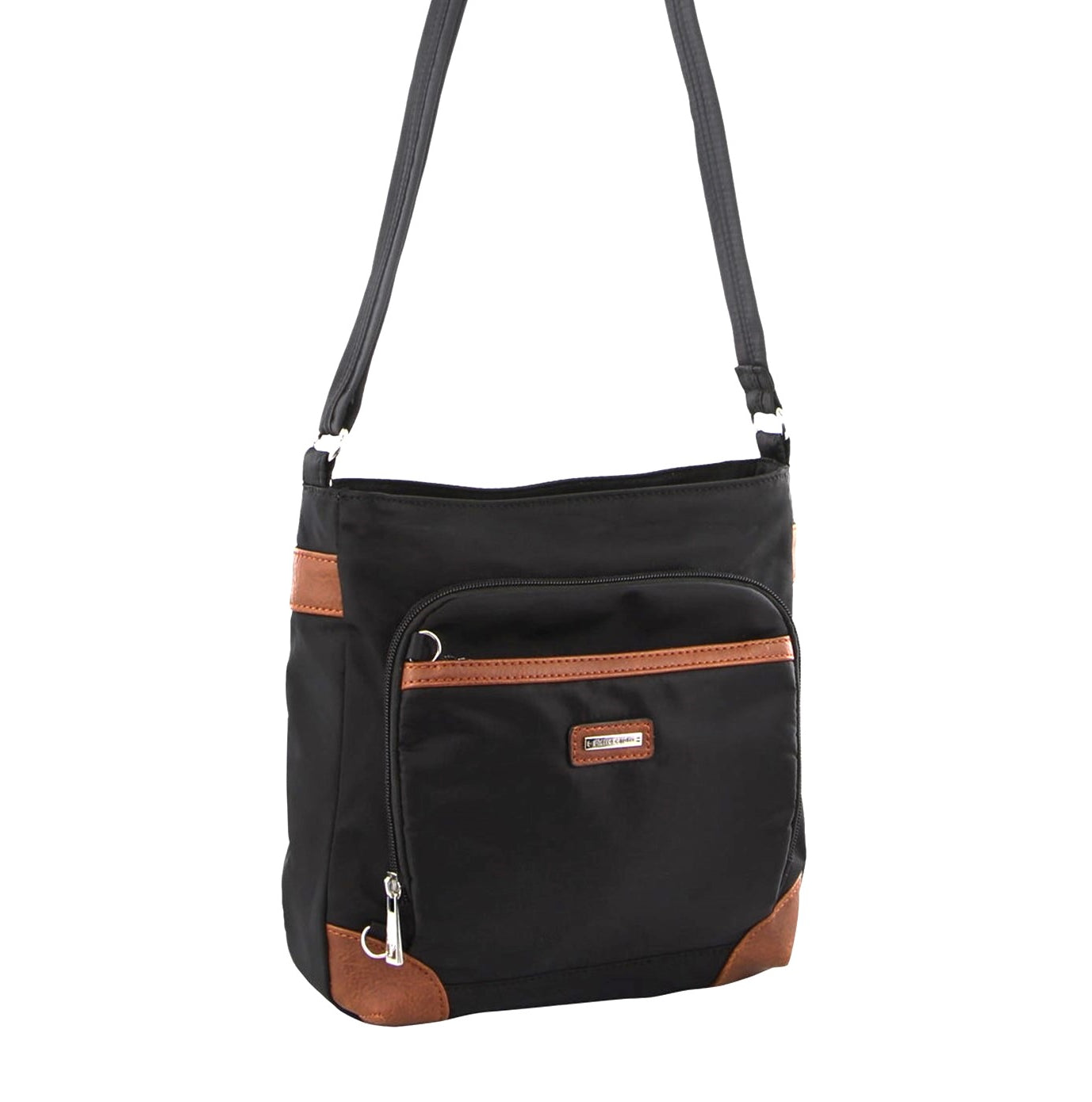 Pierre Cardin PC3266 Nylon Anti-Theft 2-Tone Cross Body-bag/Black