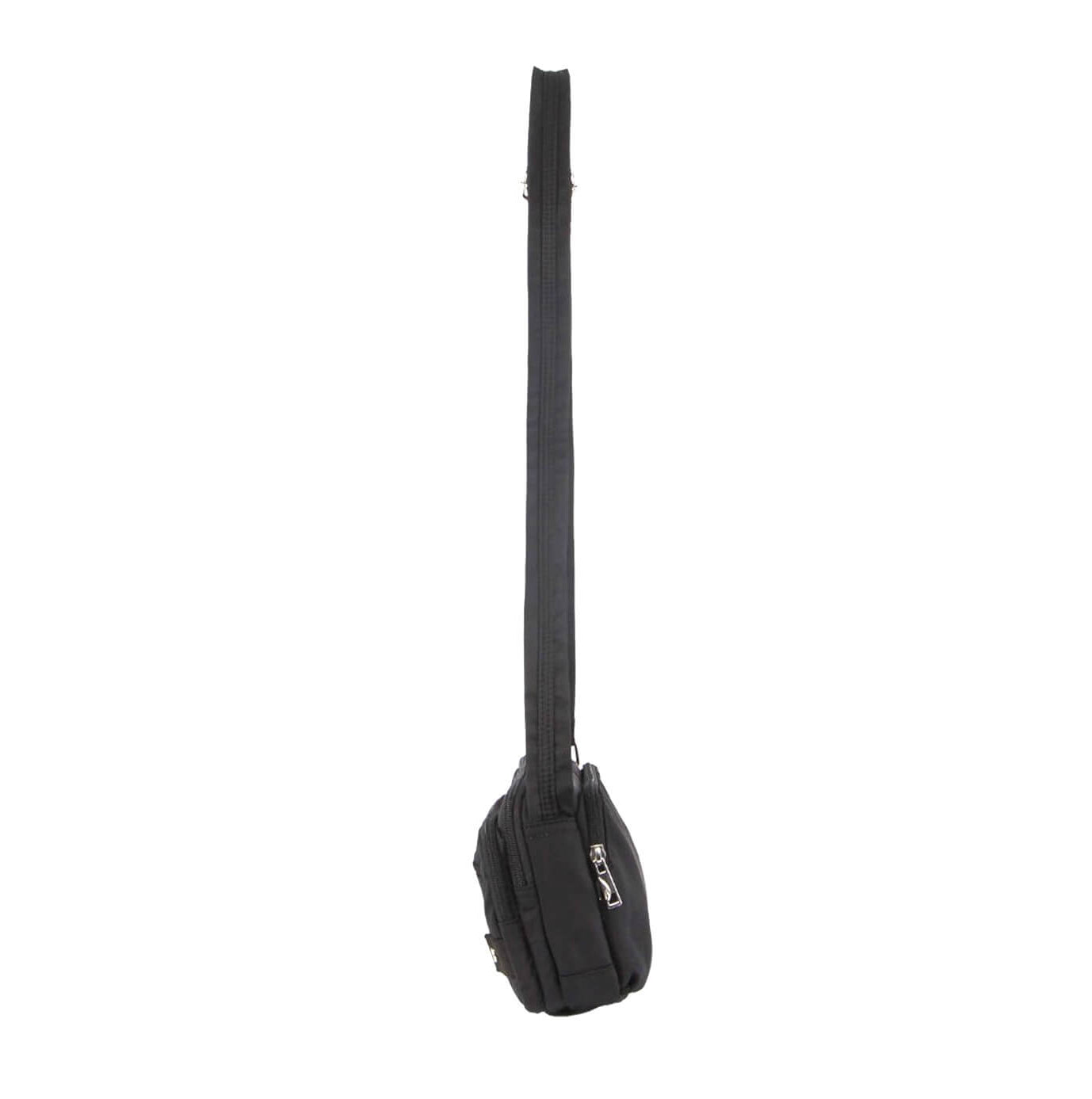 Pierre Cardin Ladies Nylon Anti-Theft RFID Crossbody Bag in Black