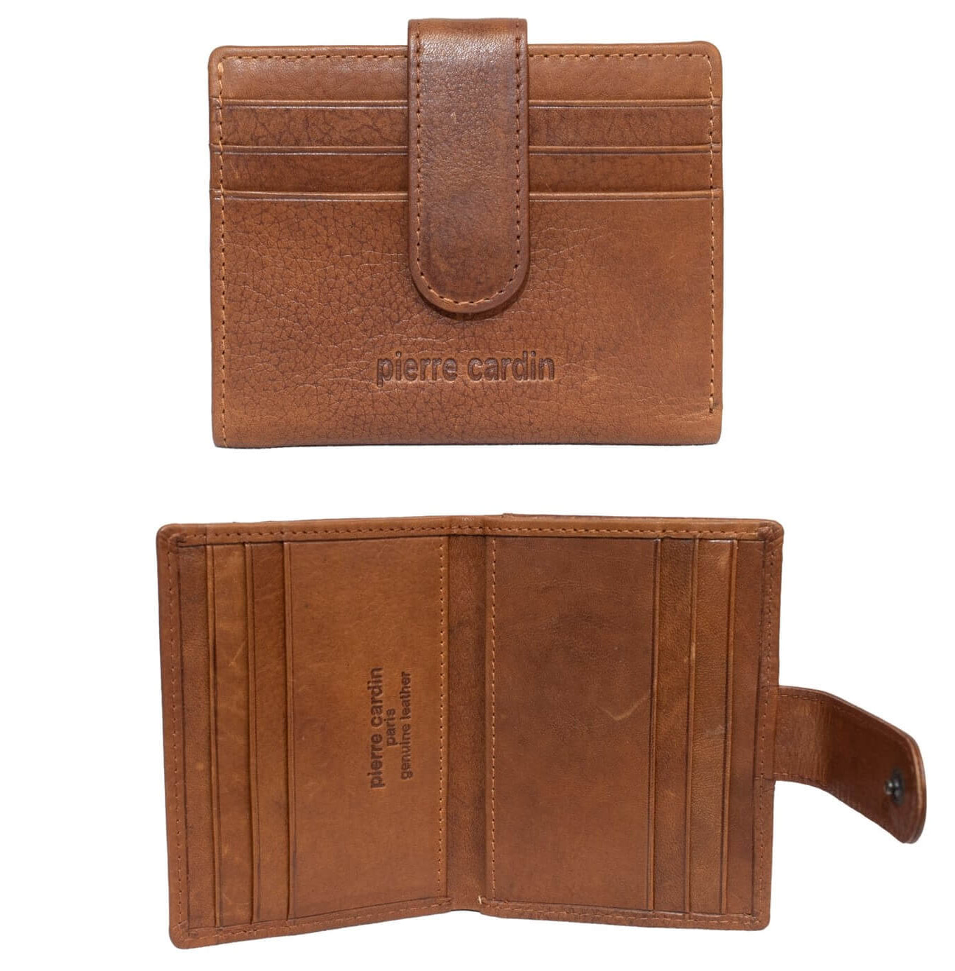 Pierre Cardin PC3308 Leather Bi-Fold Card Holder-Wallet/Tan