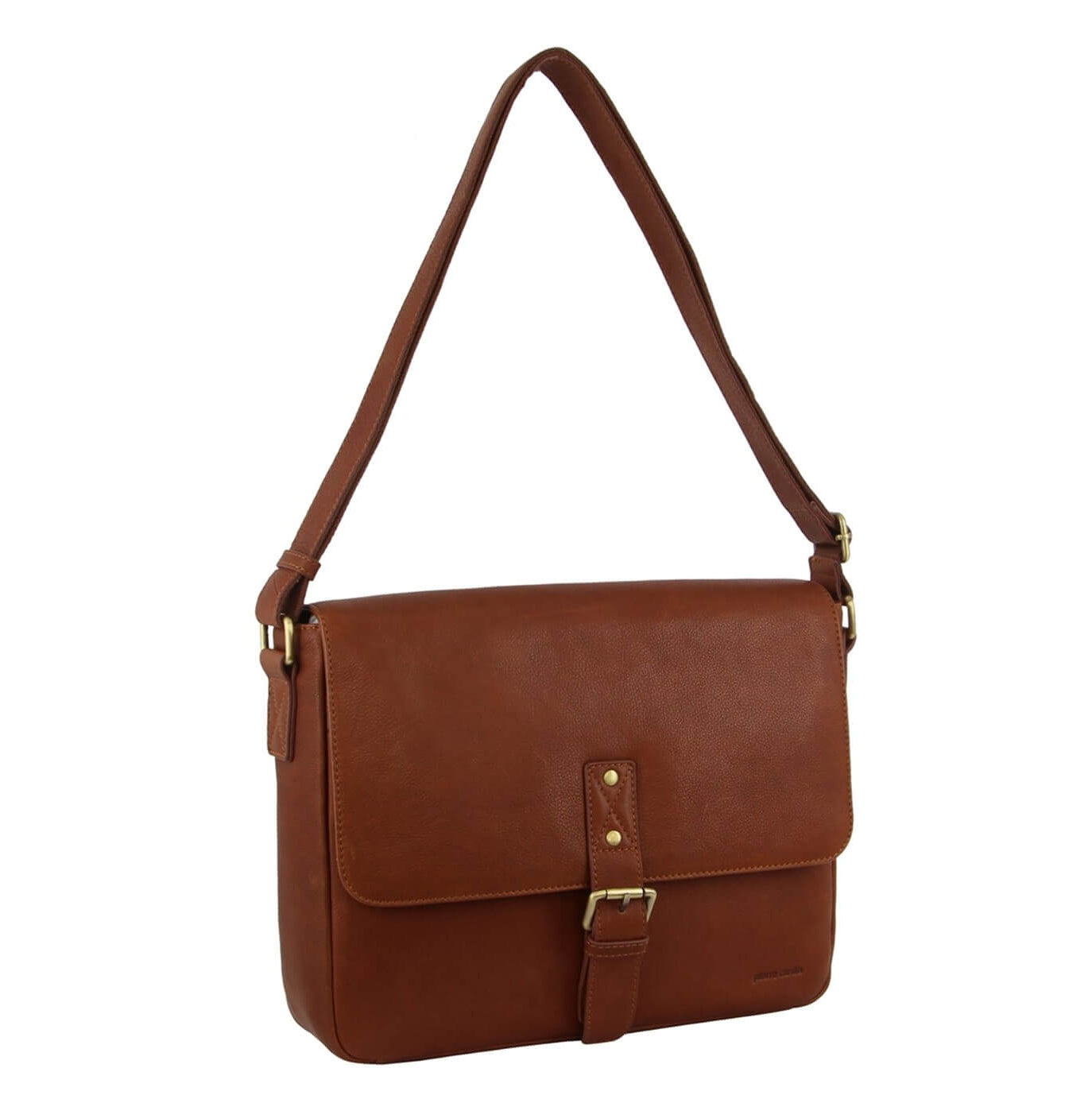 Pierre Cardin PC3500 Mens Leather Business Satchel/Dark Tan