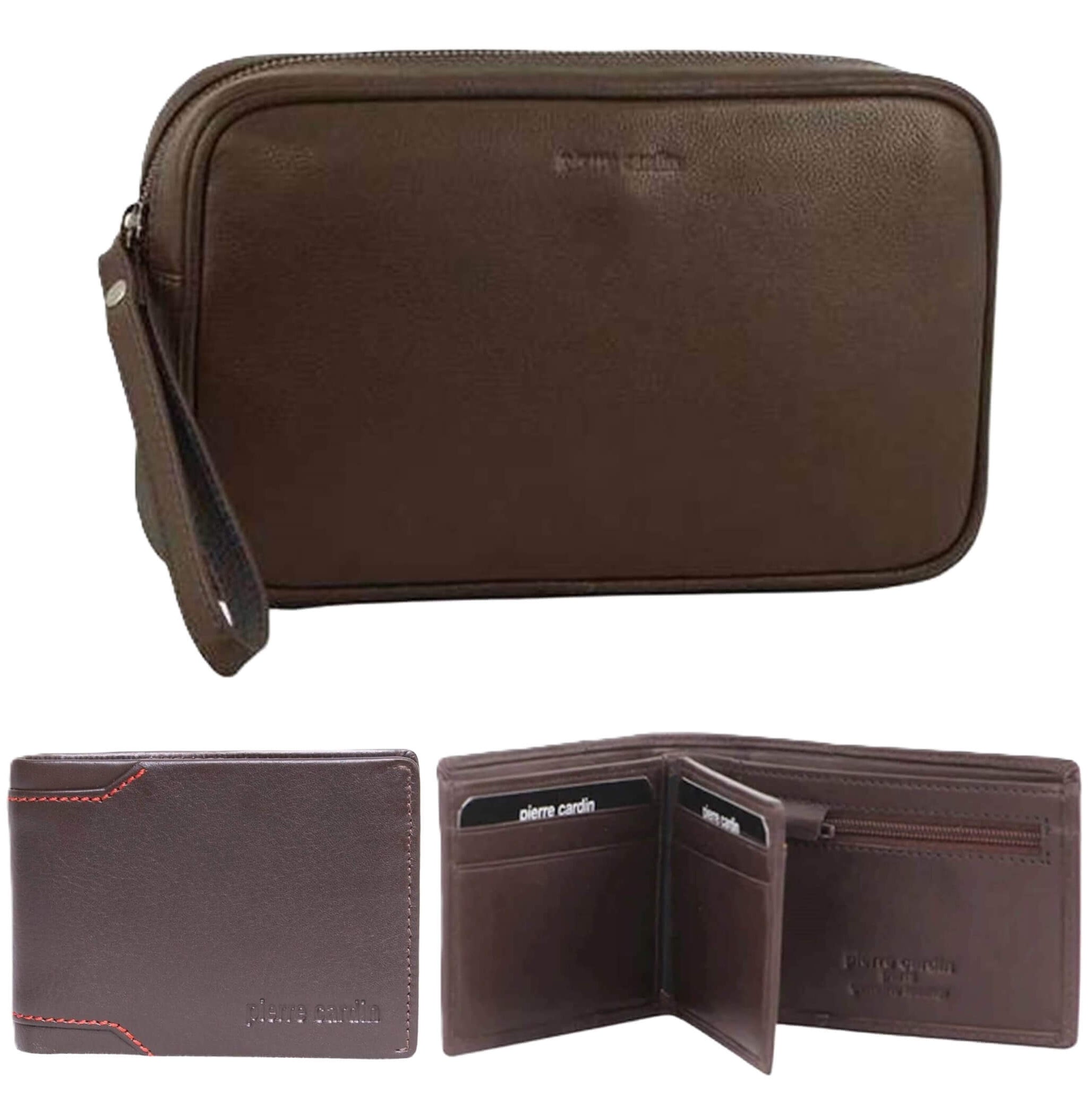 Genuine Italian Leather Organiser Bag and Wallet Set