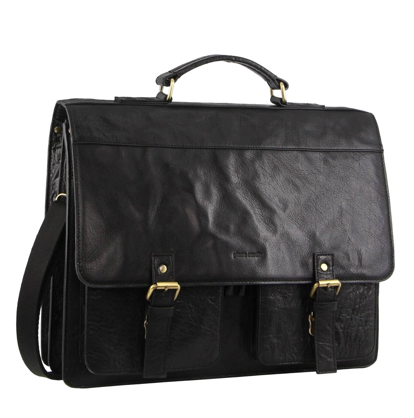 Pierre Cardin PC3523 Mens Leather Business-Computer Bag/Black