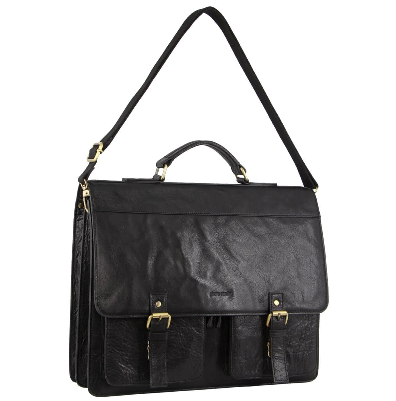 Pierre Cardin PC3523 Mens Leather Business-Computer Bag/Black