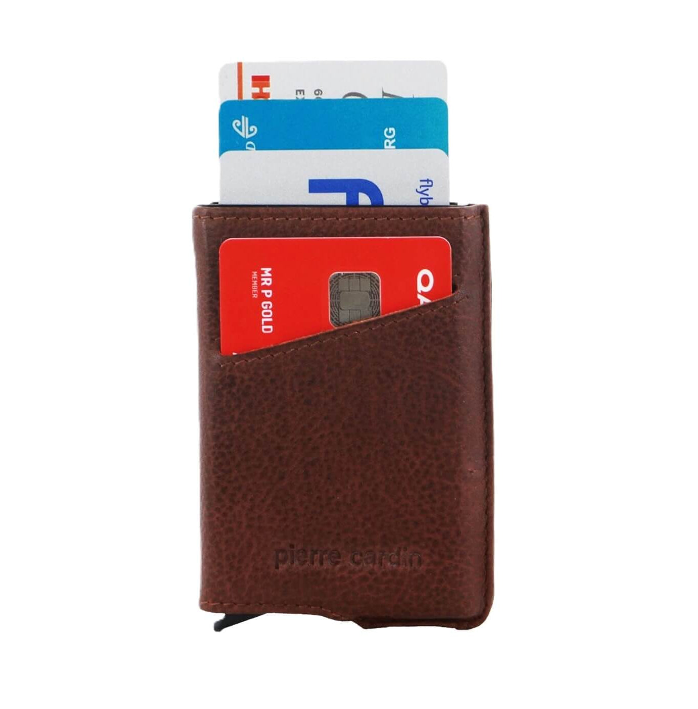 Pierre Cardin Leather Smart Slide Card Holder Wallet
