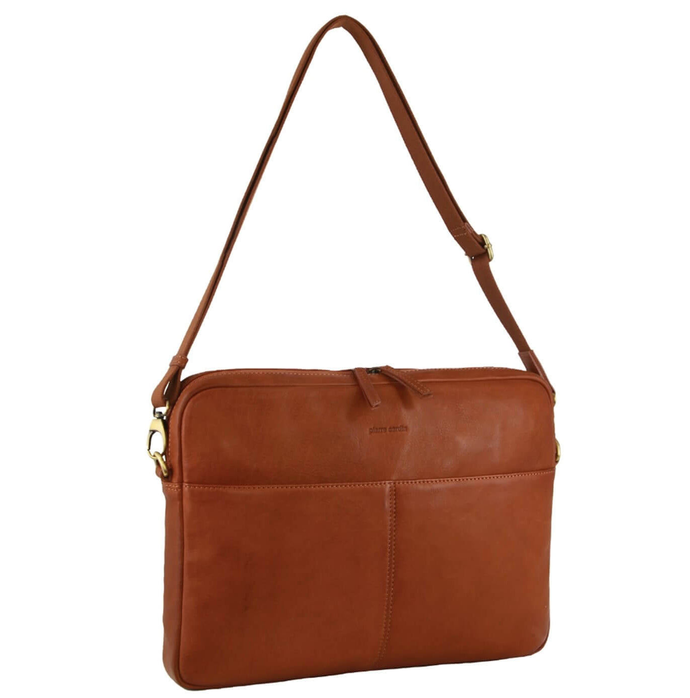 Pierre Cardin PC3649 Italian Leather Business-Computer Bag/Cognac