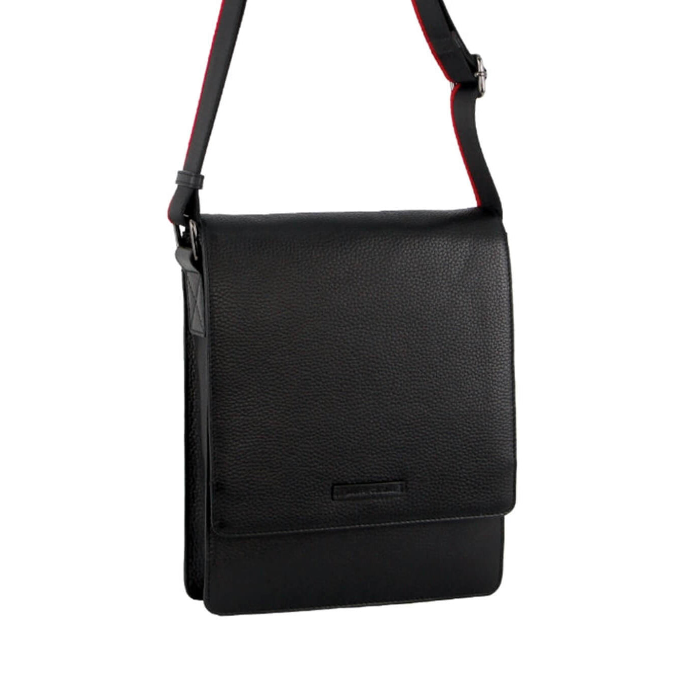 Pierre Cardin PC3699 Leather Flap-Over Cross Body Bag/Black