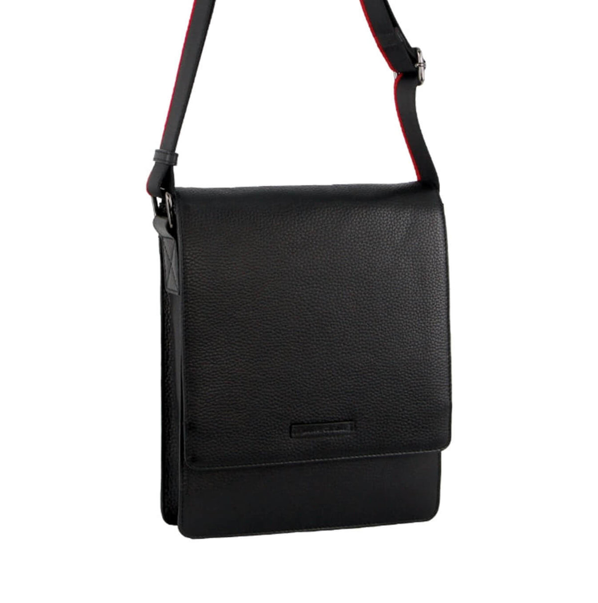 Pierre Cardin PC3699 Leather Flap-Over Cross Body Bag/Black