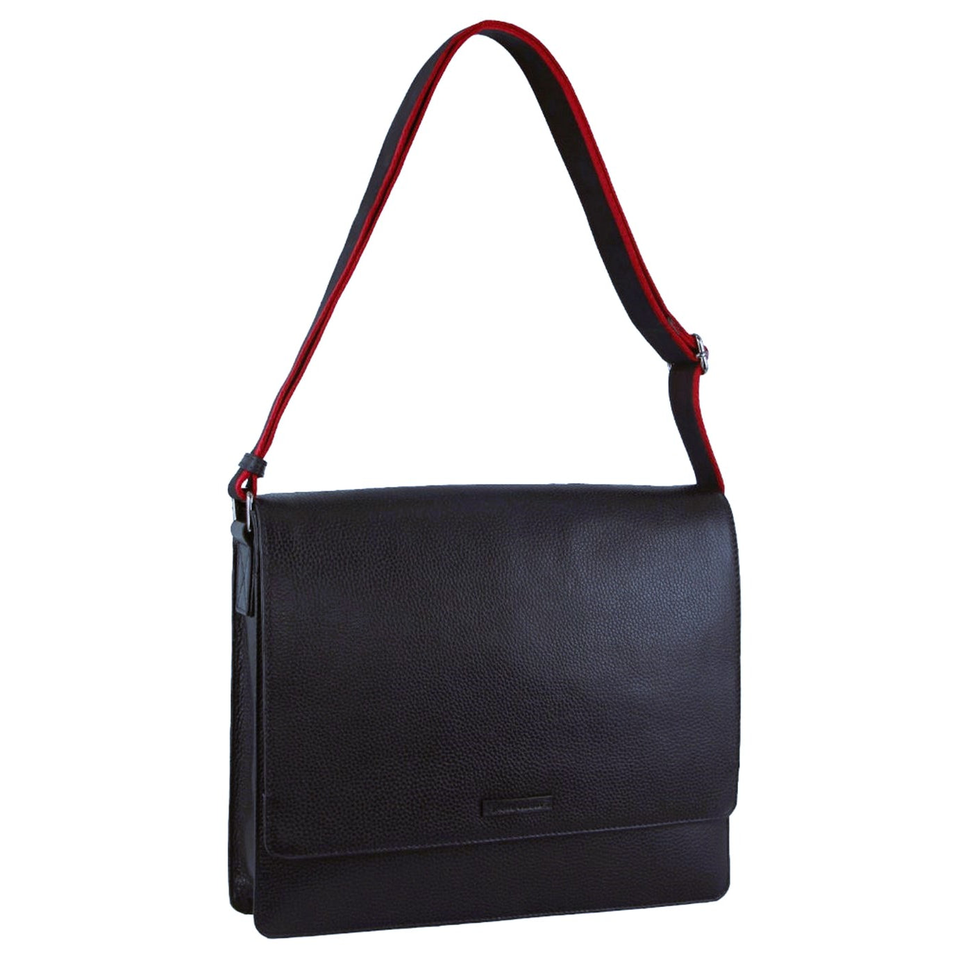 Pierre Cardin PC3700 Leather Flap-Over Computer-Bag/Navy