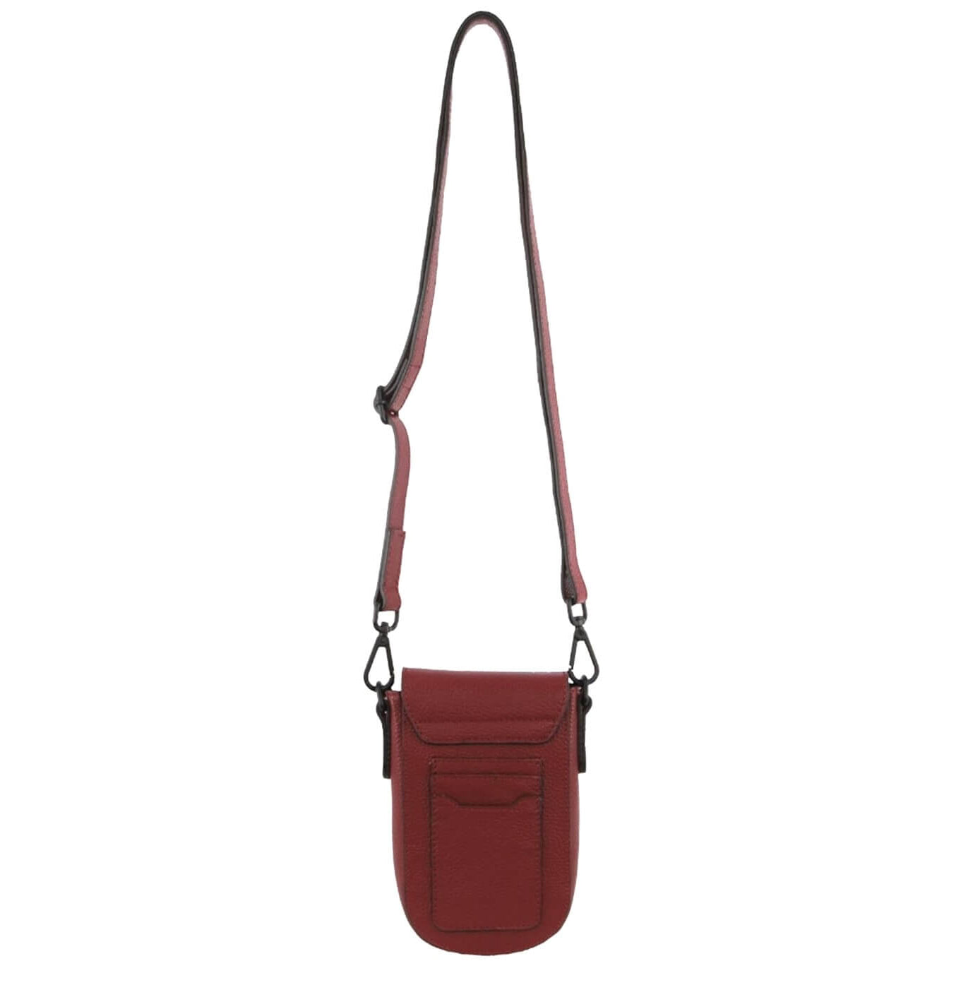 Pierre Cardin Ladies Rustic Leather Phone Bag in Cabernet
