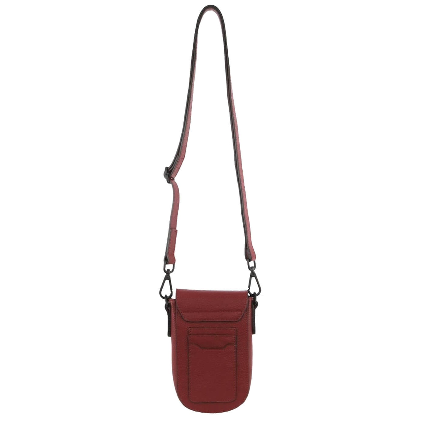 Pierre Cardin Ladies Rustic Leather Phone Bag in Cabernet