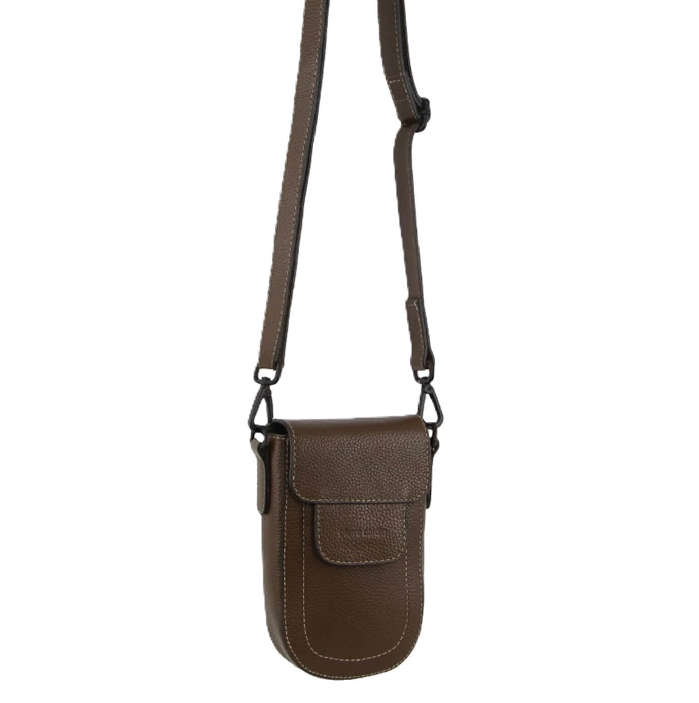 Pierre Cardin Ladies Leather Rustic Phone Bag in Grape Leaf