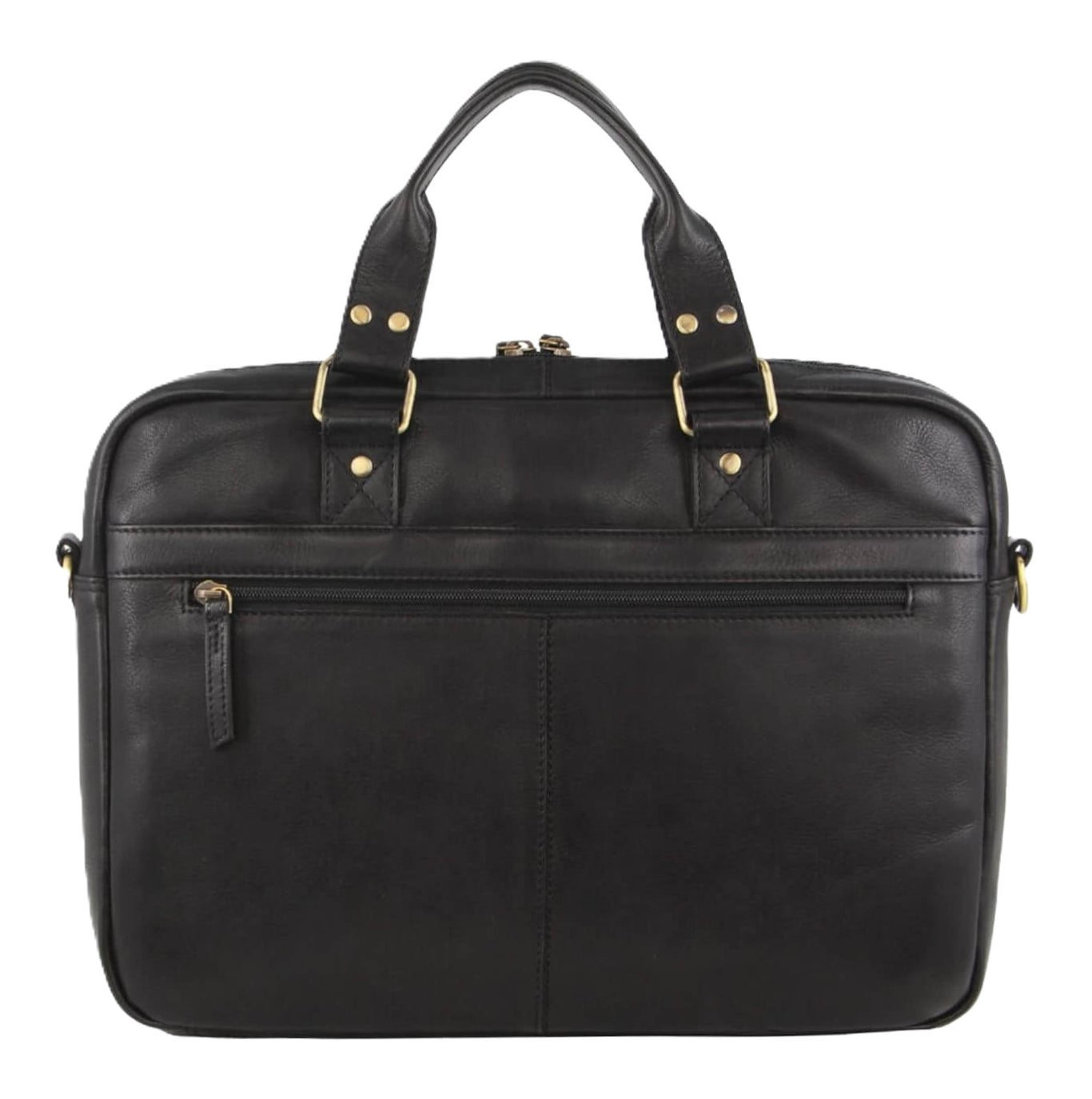 Pierre Cardin PC3763 Multi-Compartment Leather Computer Bag/Black