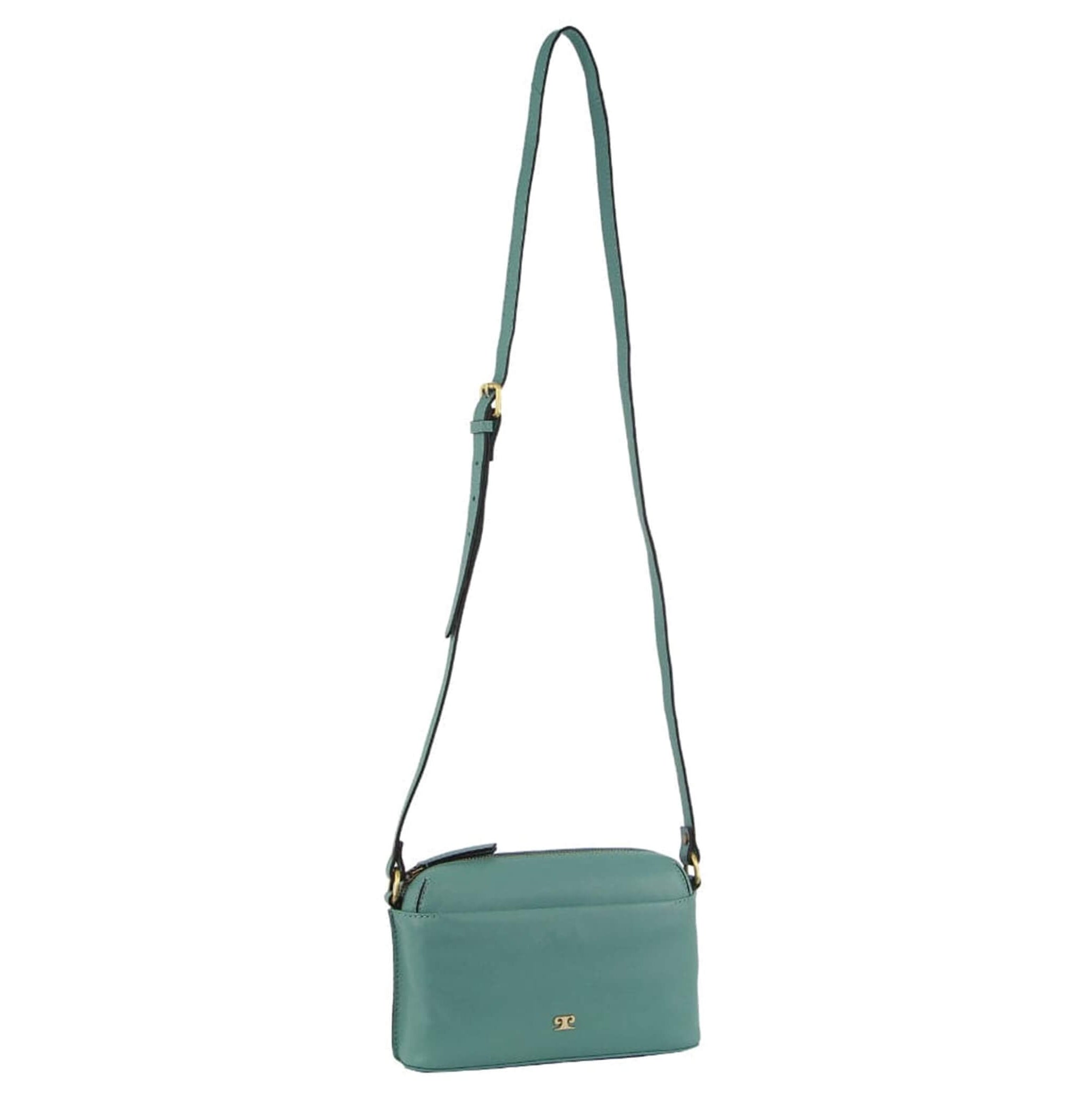 Pierre Cardin Casual Leather Crossbody Bag in Moss