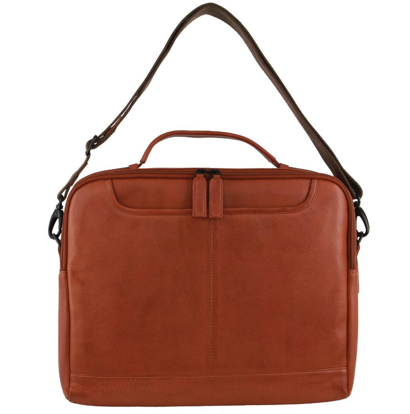Pierre Cardin PC3876 Mens Italian Leather Computer-Business Bag/Cognac