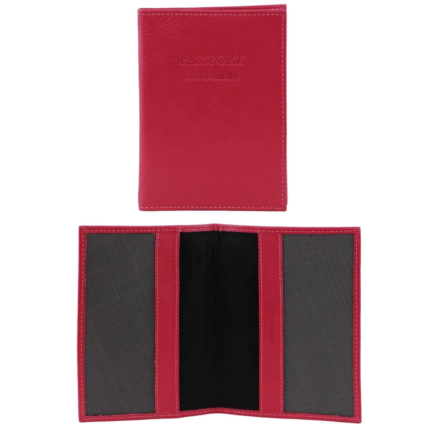 Pierre Cardin PC3909 Leather Passport Wallet Cover/Fushia