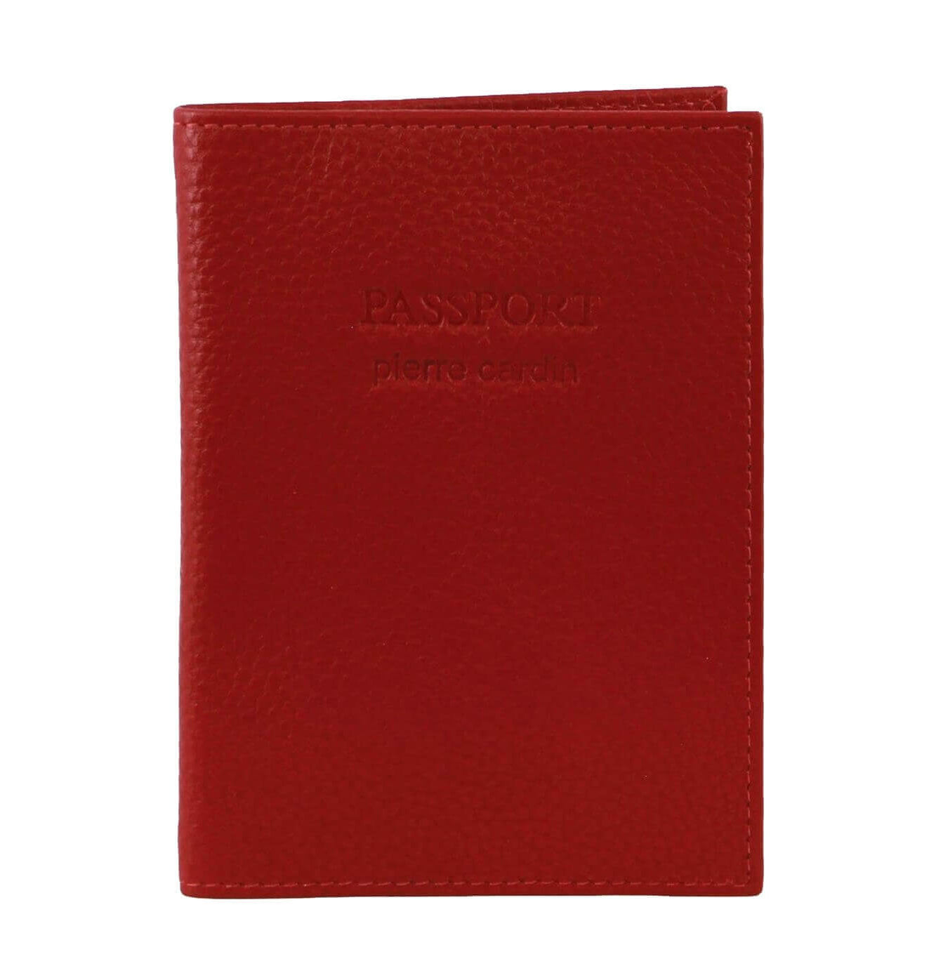 Pierre Cardin PC3909 Leather Passport Wallet Cover/ Red