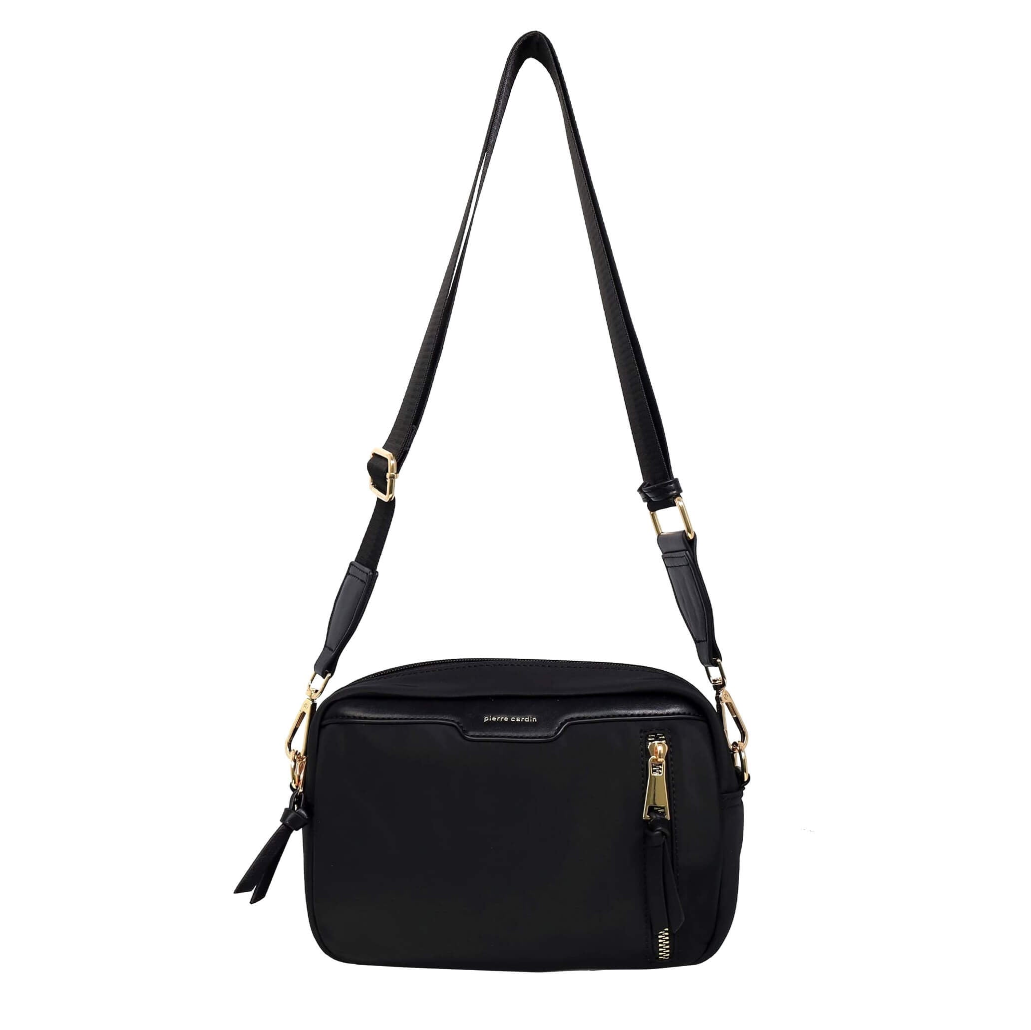 Pierre Cardin Monaco Nylon Everyday Bag in Black