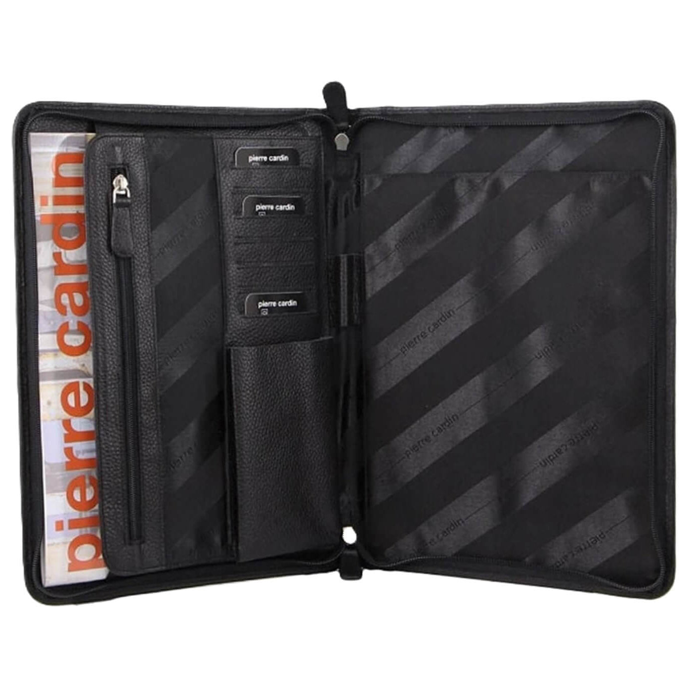 Pierre Cardin PC8872 Italian Leather A4 Business Folio/Black