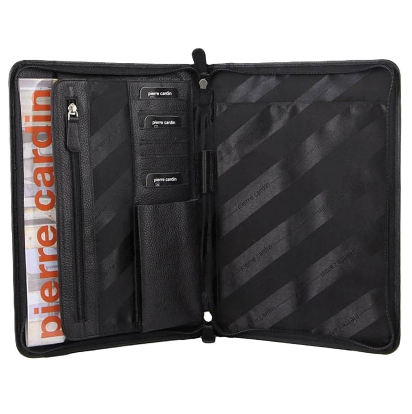 Pierre Cardin PC8872 Italian Leather A4 Business Folio/Black