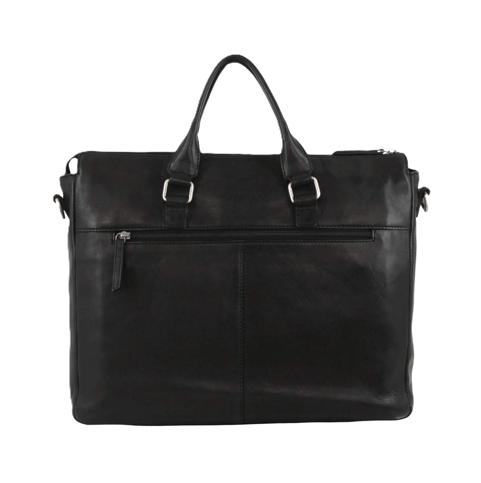 Pierre Cardin Mens Business Briefcase Messenger Bag in Black
