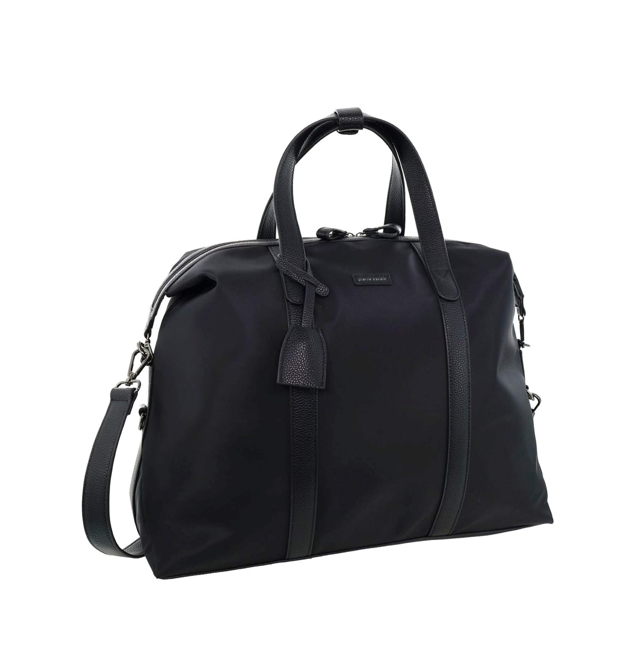 Pierre Cardin Nylon Travel-Overnight Bag in Black