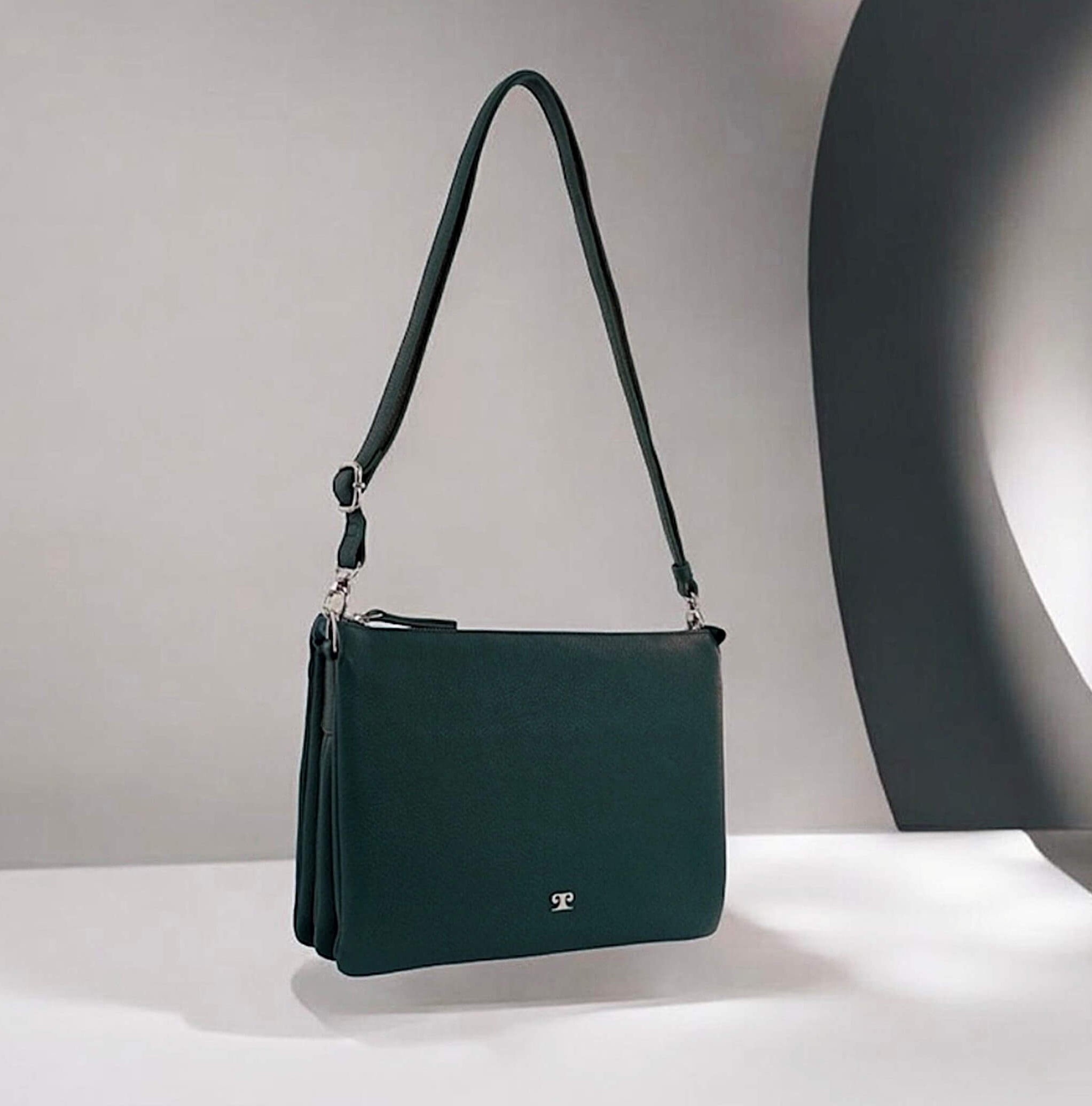 Pierre Cardin Ladies Leather Crossbody Bag in Green