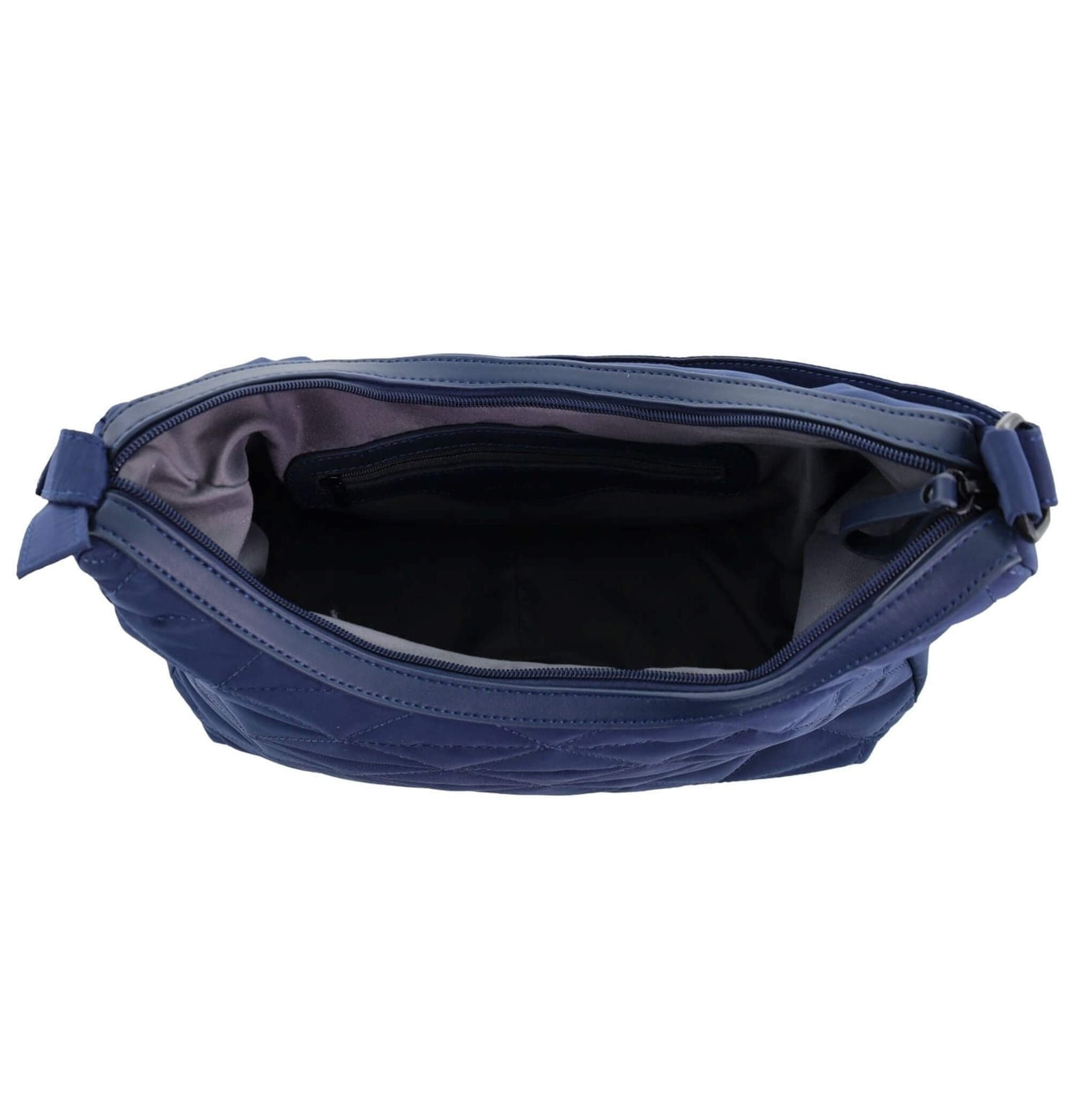 Pierre Cardin Ladies Nylon Quilted Hobo Bag in Navy